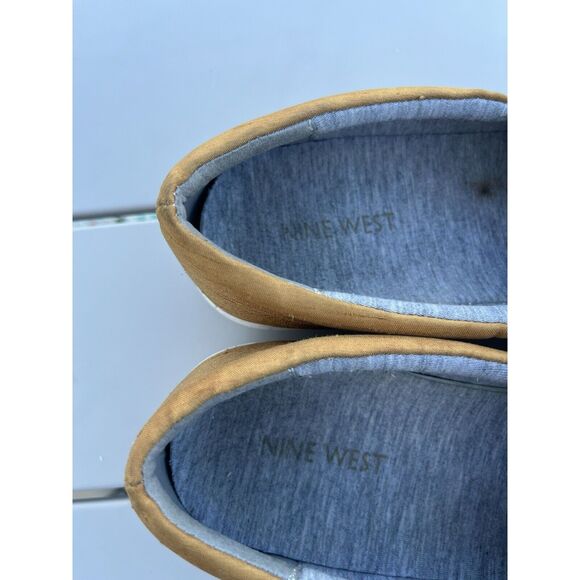 Nine West Orenda Fabric Embellished Slip On Sneakers - Size 8.5 - Mustard Yellow - Picture 8 of 11